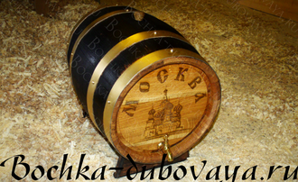 Дубовая бочка 50 литров серии black line