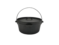Казан 4 л с крышкой, d 24,5 см, h 11,8 см, чугун