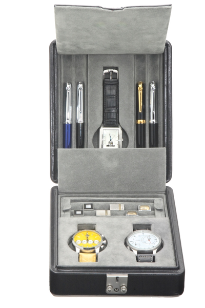 ШКАТУЛКА ДЛЯ ЧАСОВ, АВТОРУЧЕК И ЗАПОНОК DIPLOMAT SK-402(В)