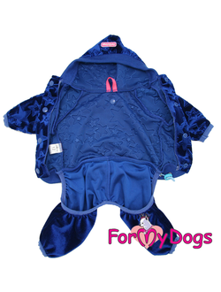 FOR MY DOGS костюм для собак велюровый синий