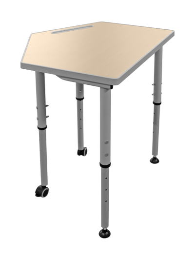 Школьный стол пятиугольный ШСТ74 - столешница с бесшовной литой кромкой