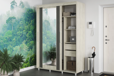 Форест 1.5 м шкаф-купе  Дуб крафт белый