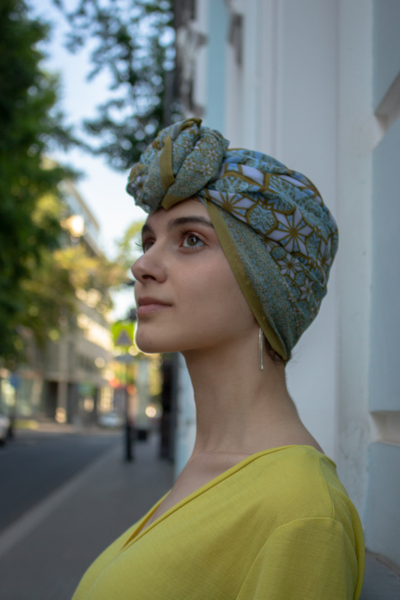 Платок "Снегопад" дизайнерский, 90х90 см