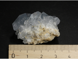 Целестин голубой, друза кристаллов, Мадагаскар (35*30*22 мм, 27 г) №36266