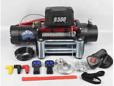 Лебедка электрическая 12V Electric Winch GRIZZLY 9500lbs / 4310кг (блок управления и механизм влагозащищены (IP66)/моносоленоид) стальной трос