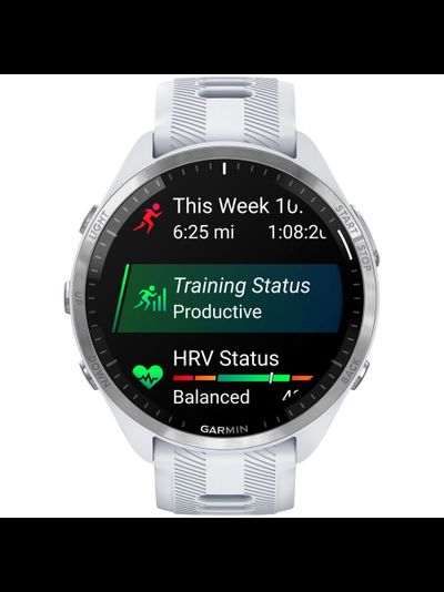 Умные часы Garmin Forerunner 965 Whitestone / Powder Gray Titanium