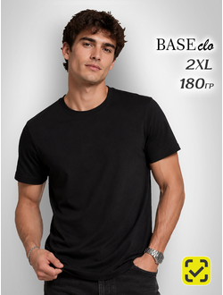 Футболка Baseclo цвет ЧЕРНЫЙ, 180гр, размер 2XL