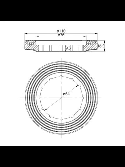 Двухуровневая сливная арматура IDDIS с нижним подводом воды 2 ур. F012400-01K (круглая прокладка)