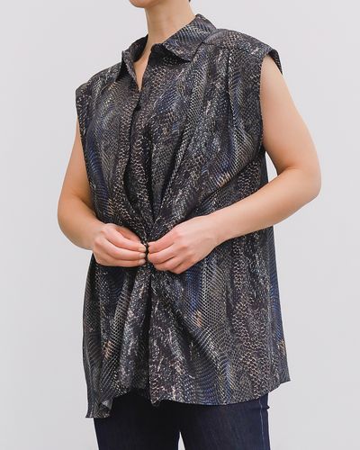 Блуза из шелка со змеиным принтом