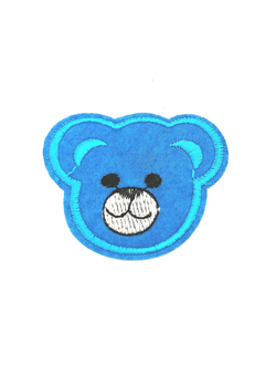 Термоаппликация мишка синий, 55*45  мм
