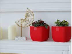 Горшок с дренажной системой Фабио VipSet 1,95 л красный