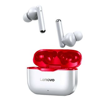 Беспроводные наушники Lenovo LivePods LP1, белый/красный