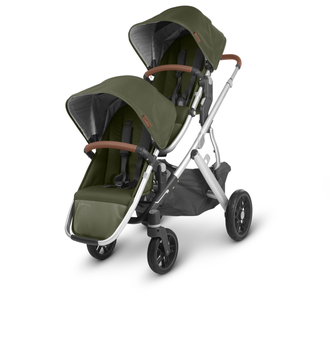 Коляска 2в1 для двойни UPPABaby Vista V2 Hazel Оливковый (люлька 2шт и прогулка 2шт)