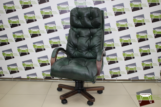 Кресло Sumon-XL, кожа/кож.зам зеленая