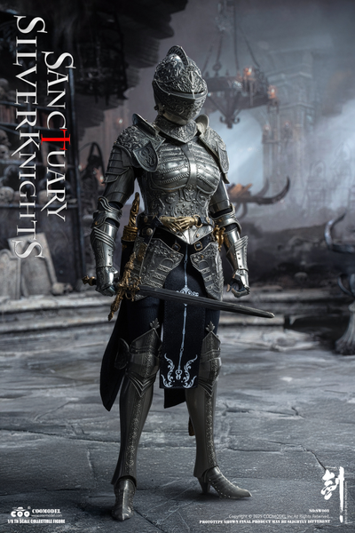 ПРЕДЗАКАЗ - Стражница святилища в серебряном - Коллекционная фигурка 1/6 SWORDS OF CHAOS - SILVER TEMPLE GUARDIAN (NICKEL SILVER EDITION) (SW003) - COOMODEL ?ЦЕНА: 41900 РУБ.?