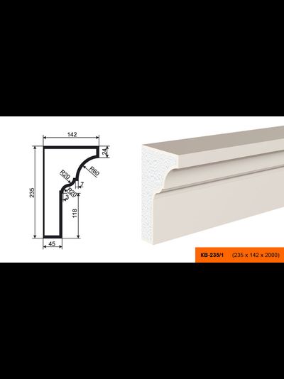 Фасадный карниз из пенополистирола с покрытием LEPNINAPLAST (Лепнинапласт) КВ-235/1