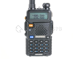 Рация Baofeng UV-5R Dual Band, UHF+VHF (136-174/400-520МГц) 8W, Li-on 7.4v/1800mAh, гарнитура