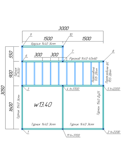 Спортивная площадка Workout W13.40