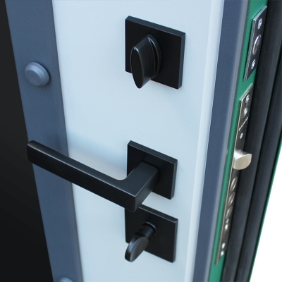 Стальная дверь   Олимп с окном и английской решеткой (терморазрыв 3к)