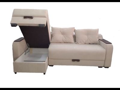 Диван евроугол "Эффект" бежевый