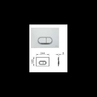 Комплект: подвесной безободковый унитаз Vitra Mia Round, с сиденьем с микролифтом, инсталляцией и кнопкой Loop, хром матовый 9856B003-7200