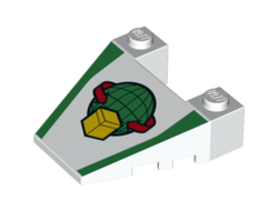 Wedge 4 x 4 Taper with Stud Notches with Cargo Pattern, White (93348pb004 / 6227740)