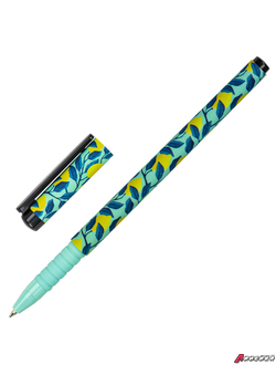 Ручка шариковая BRAUBERG SOFT TOUCH GRIP «CITRUS», СИНЯЯ, мягкое покрытие, узел 0,7 мм. 143717