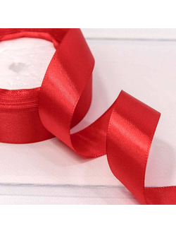 Лента атласная 25мм (26, красная), 22,9м