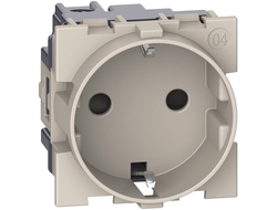 KM4141 Розетка с заземлением Bticino Living Now, механизм цвет песочный