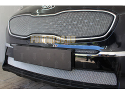 Защита радиатора KIA Sportage IV 2018- с датчиком ACC chrome низ