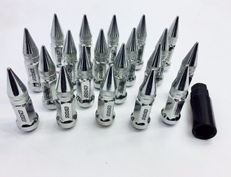 Комплект гаек Rays пули конус 12*1,5 серебро HEX 17