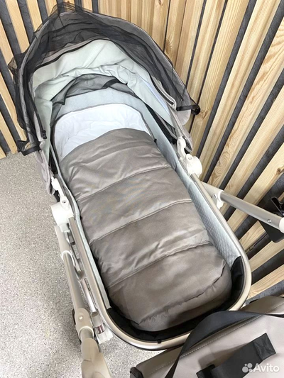 Детская коляска 2 в 1 Farfello Aimile Original Космический Латте Экокожа