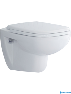 Подвесной безободковый унитаз  DURAVIT D-code 45700900A1 с сиденьем