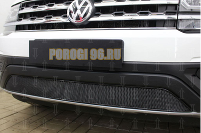 Защита радиатора Volkswagen Teramont 2017- black низ