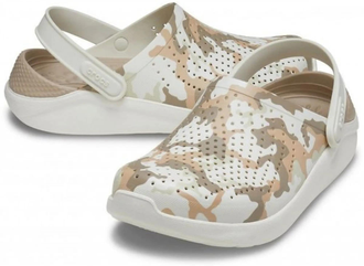 Crocs LiteRide Printed Camo Clog Бежевые