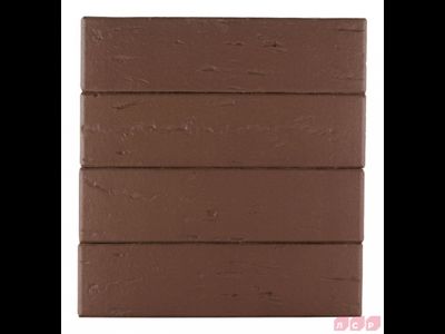 Облицовочный керамический кирпич ЛСР М150, 250х120х65 мм, тёмно-коричневый Рустик