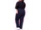 Женские брюки  с высокой посадкой  БОЛЬШОГО размера  арт. 1113-3674 (Цвет темно-синий) Размеры 54-88