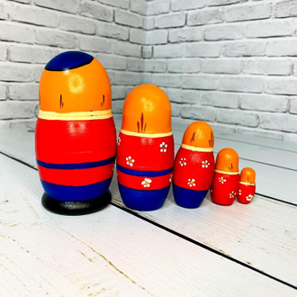 Матрешка Мальчик с балалайкой 5-и кукольная 100*50 мм