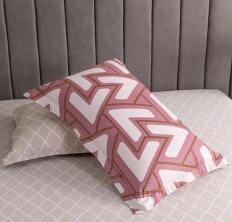 Комплект постельного белья Евро сатин с одеялом покрывалом рисунок Геометрия