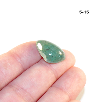 Авантюрин натуральный (кабошон): зеленый №5-15: 2,2г - 20*13*6мм