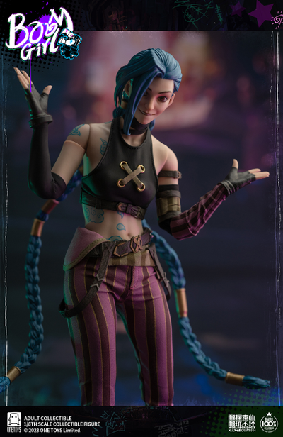 ПОСЛЕ ОБЗОРА - Джинкс (Аркейн, League of Legends)  - Коллекционная ФИГУРКА 1/6 scale BOOM GIRL Deluxe Edition (ot021) - Onetoys