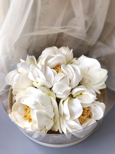 Пионы из зефира