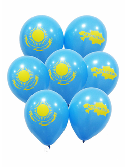 Латексные шары "Казахстан" (шар с гелием)  6 штук