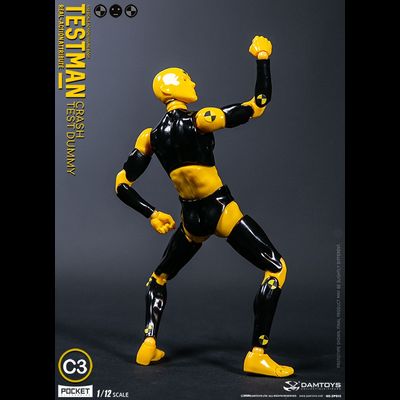 Желтый манекен для краш-тестов - Коллекционная фигурка 1/12 SCALE Action Figure Testman C3 (DPS10) - DAMTOYS