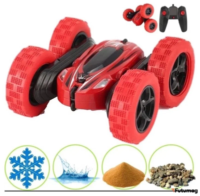 Дрифт машинка-перевертыш на радиоуправлении Красная