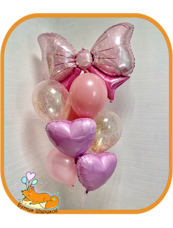 9 шариков и бант