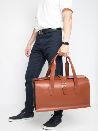 Кожаная дорожная сумка Gavardo Premium red (арт. 
4043-53)