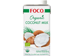 Кокосовое молоко органическое без сахара, 0,5л (FOCO)