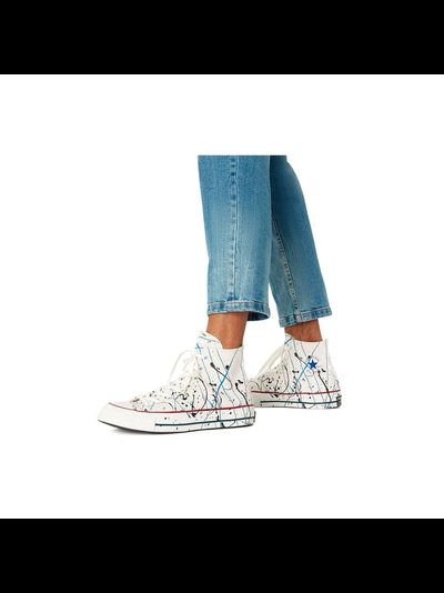 Кеды Converse Chuck 70 Archive Paint Splatter Белые Высокие с брызгами
