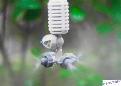 Туманообразователь 4 сопла 2,5bar, серый, 32,0л/ч, радиус 0,8-1,0м